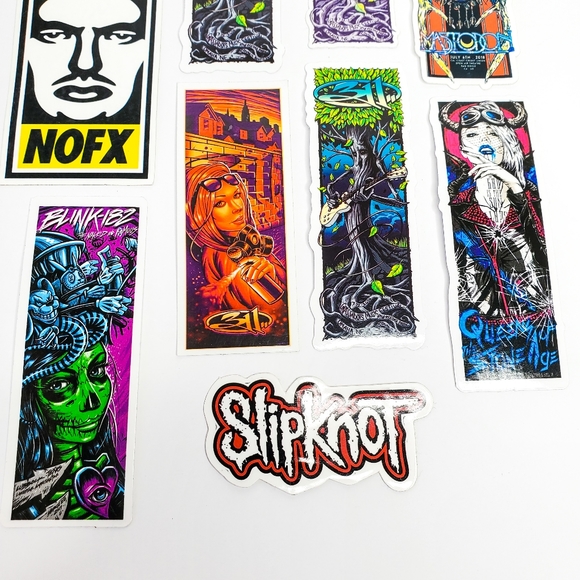 90s/2000s/Y2K Alt/Rock Pop Punk Music Bands (10) Sticker Lot Slipknot 311 Blink - Picture 10 of 14